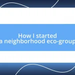 How I started a neighborhood eco-group